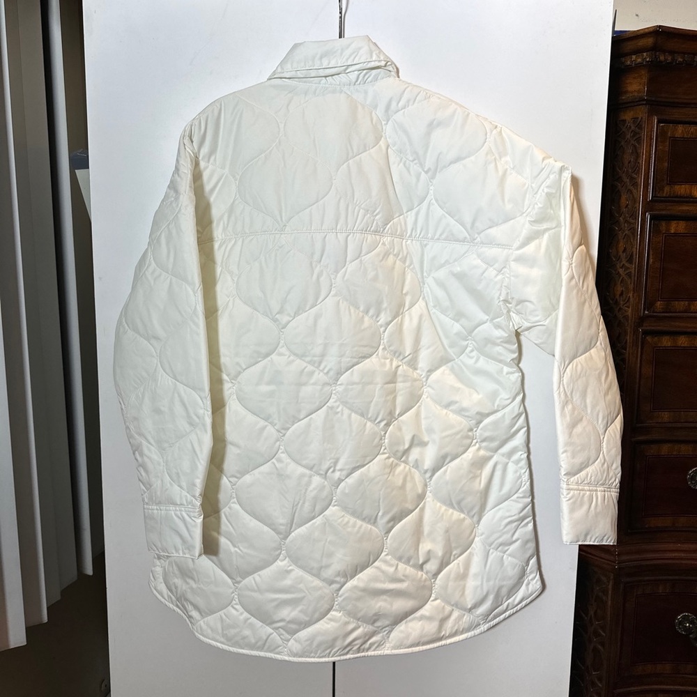 Nike Sportswear Essential Quilted Trench Jacket Womens White NWT - Picture 3 of 3